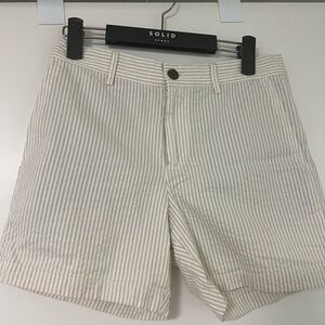 Club Monaco shorts, green striped